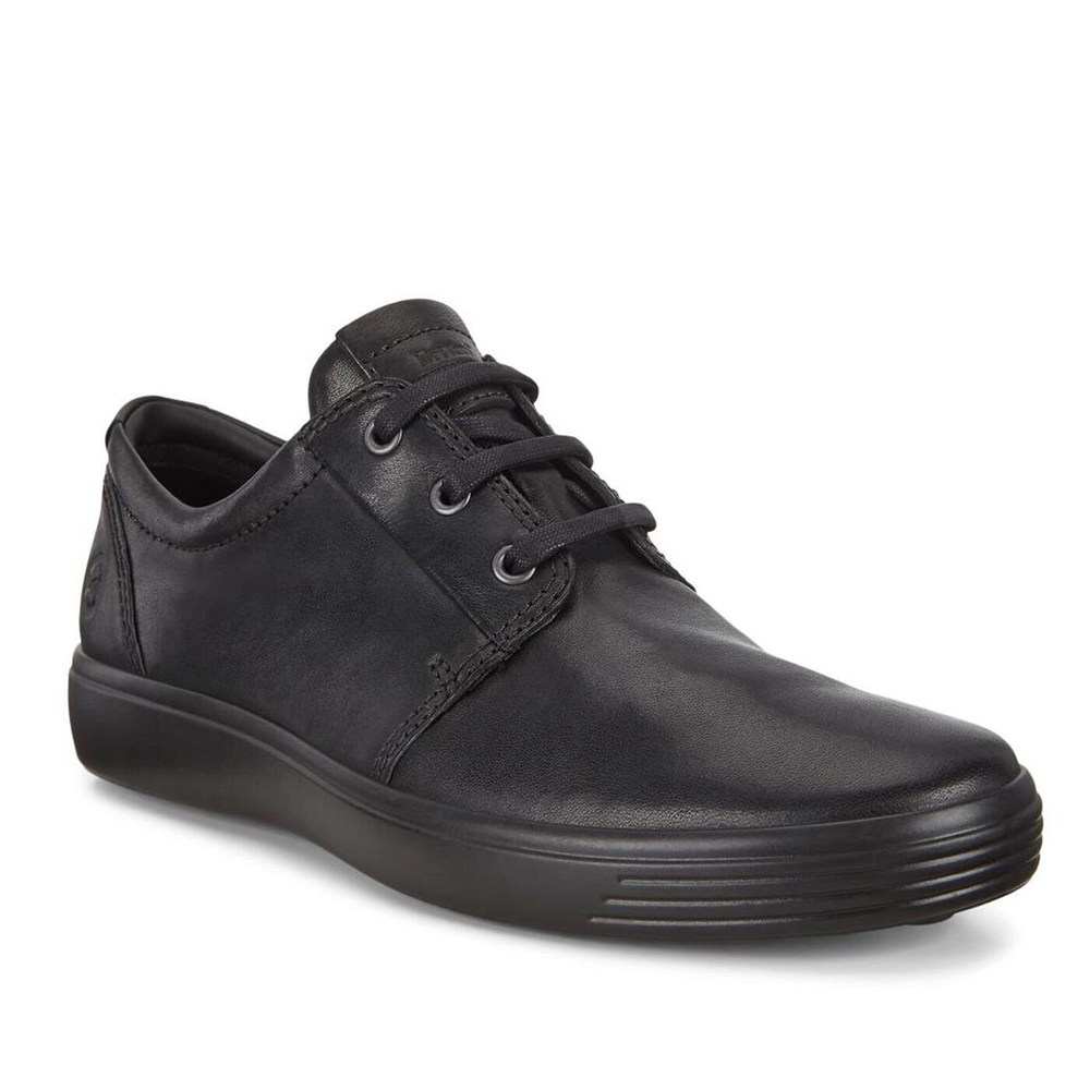 ECCO Mens Derby Shoe Black - Soft 7S - NTG-590416